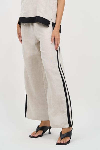 Contrast Detail Pant Beige Worthier