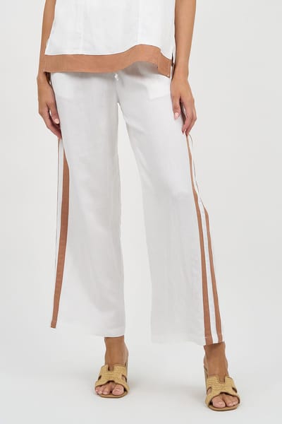 Contrast Detail Pant White Worthier