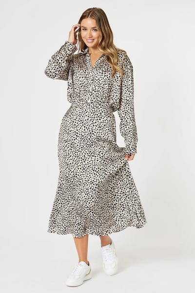 Pebble Spot Print Shirt Stone Threadz