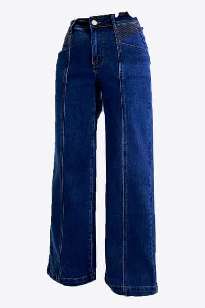 Stitch Detail Denim Jean Indigo Liberty Rose