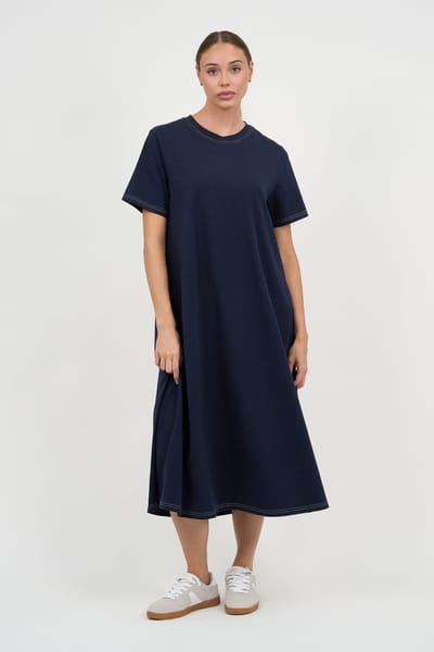 Cotton Jersey Dress Ink Liberty Rose