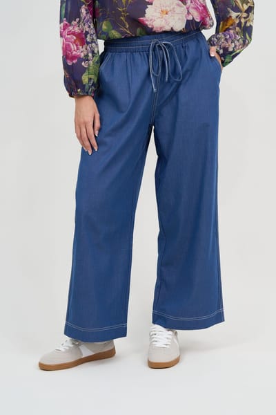 Drawstring Waist Denim Light Denim Liberty Rose