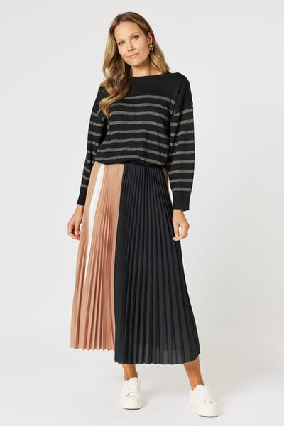 Symphony Pleat Skirt Black Hammock & Vine