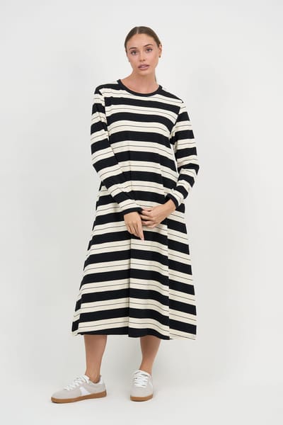 Cotton Jersey Dress Black Liberty Rose