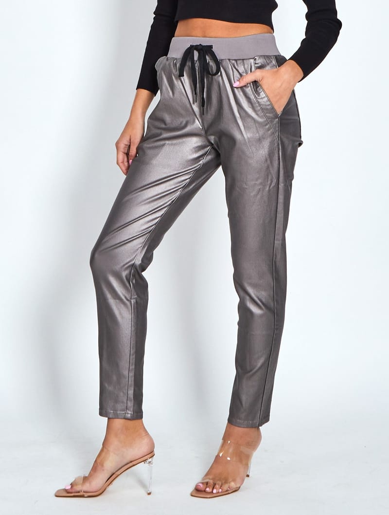 Metallic Jogger Pewter Leoni