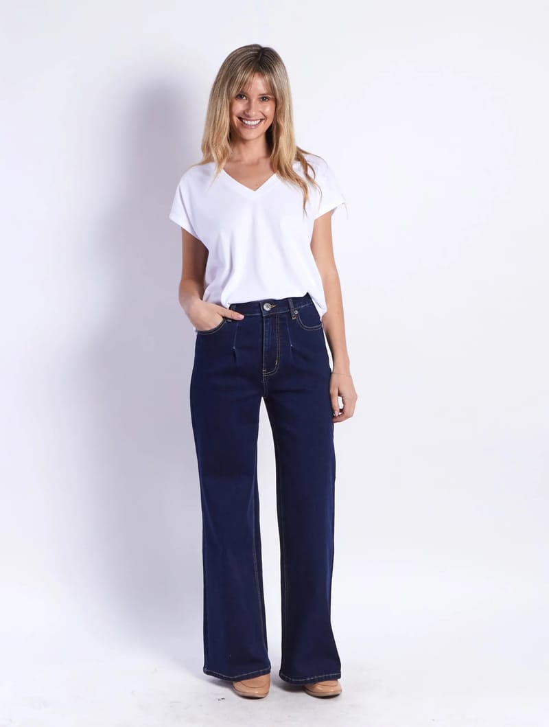 Relaxed Wide Leg Jean Ink Leoni