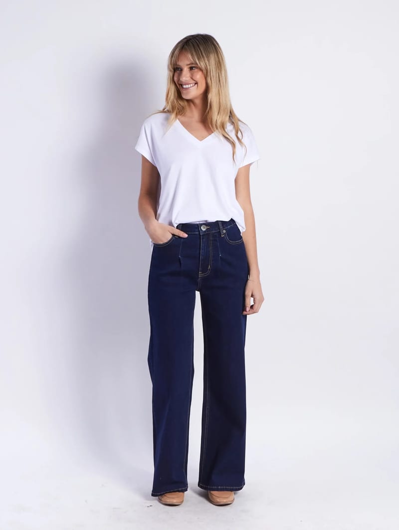 Relaxed Wide Leg Jean Ink Leoni