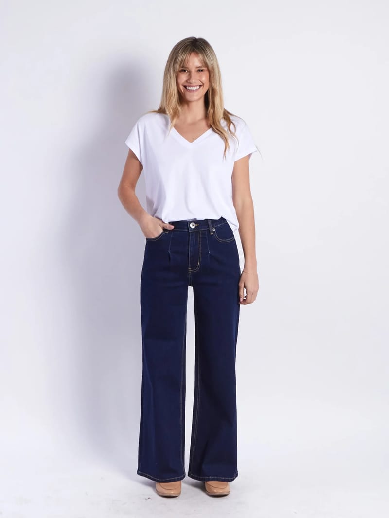 Relaxed Wide Leg Jean Ink Leoni