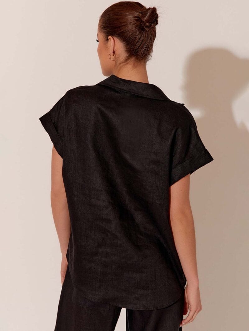 Relaxed Pull Over Shirt Black adorne