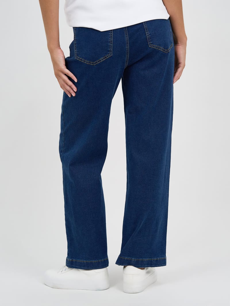 Maddy Wide Leg Jean Dark Denim Threadz