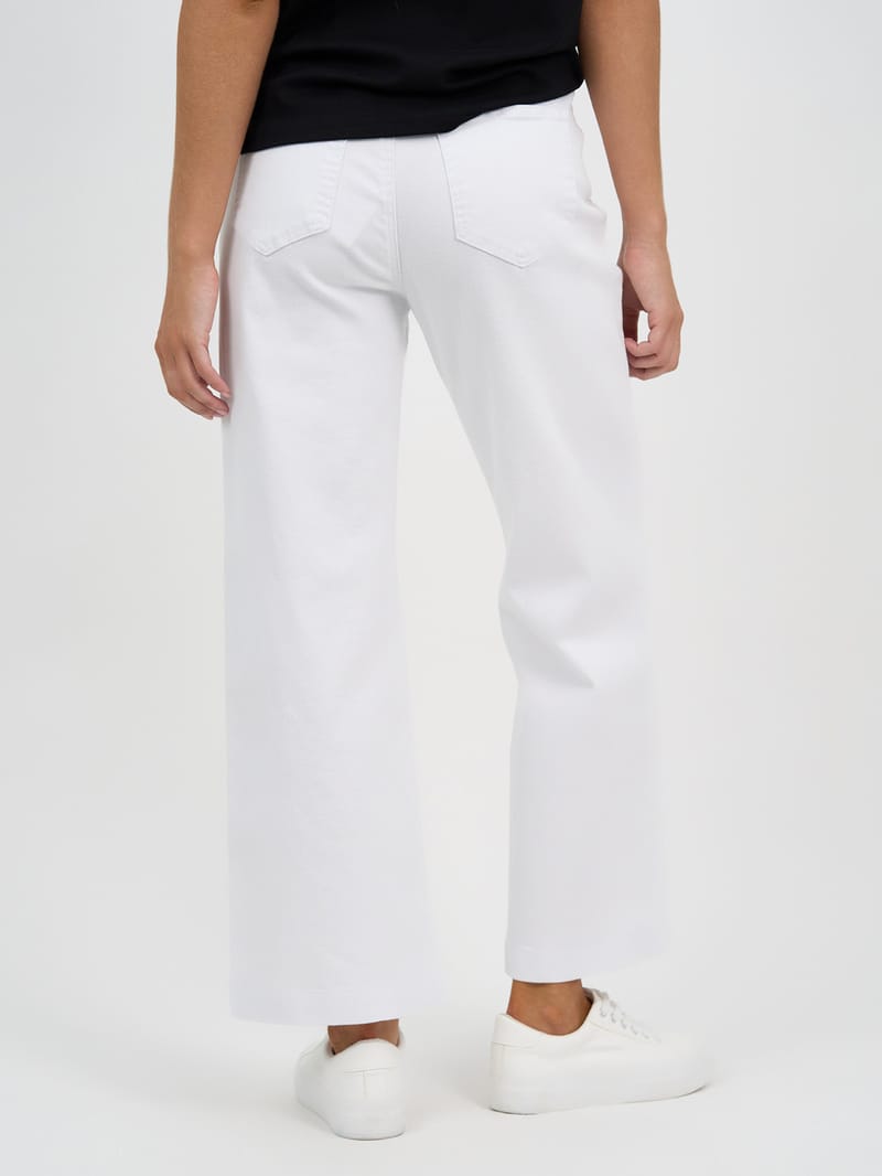 Maddy Wide Leg Jean White Threadz