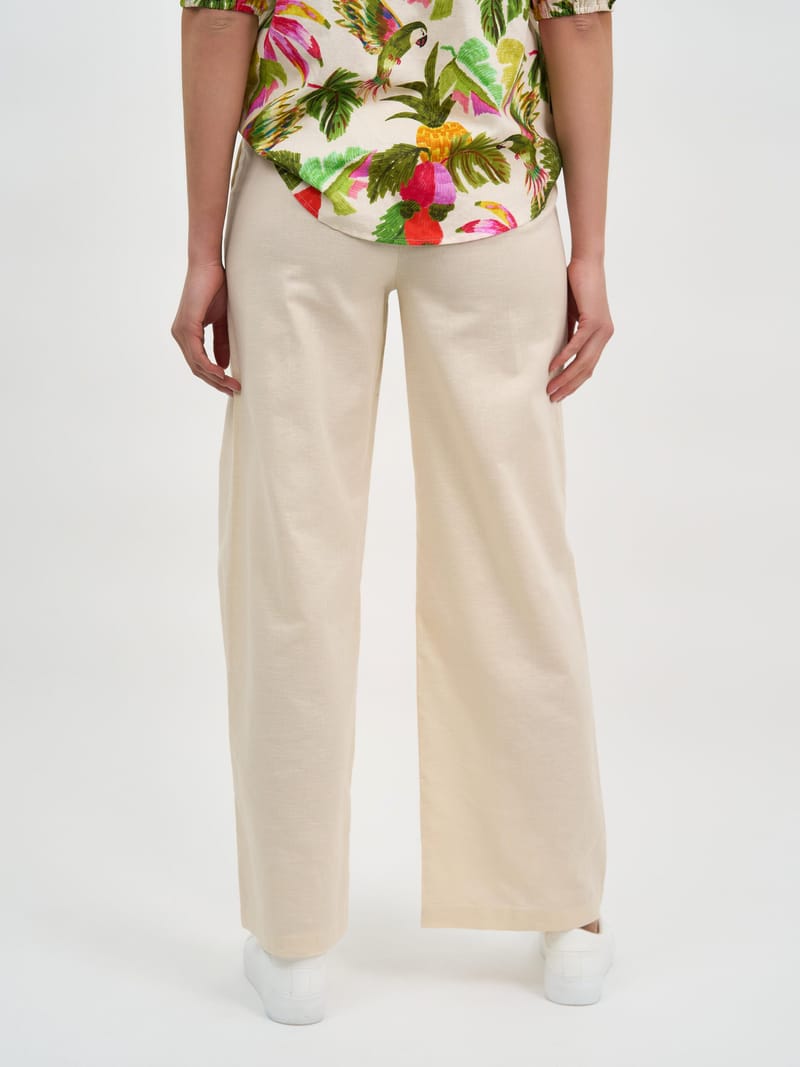 Essential Linen Pant Natural Liberty Rose