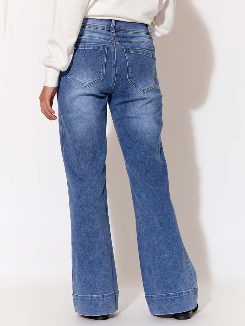 Patch Pocket Denim Jean Blue adorne