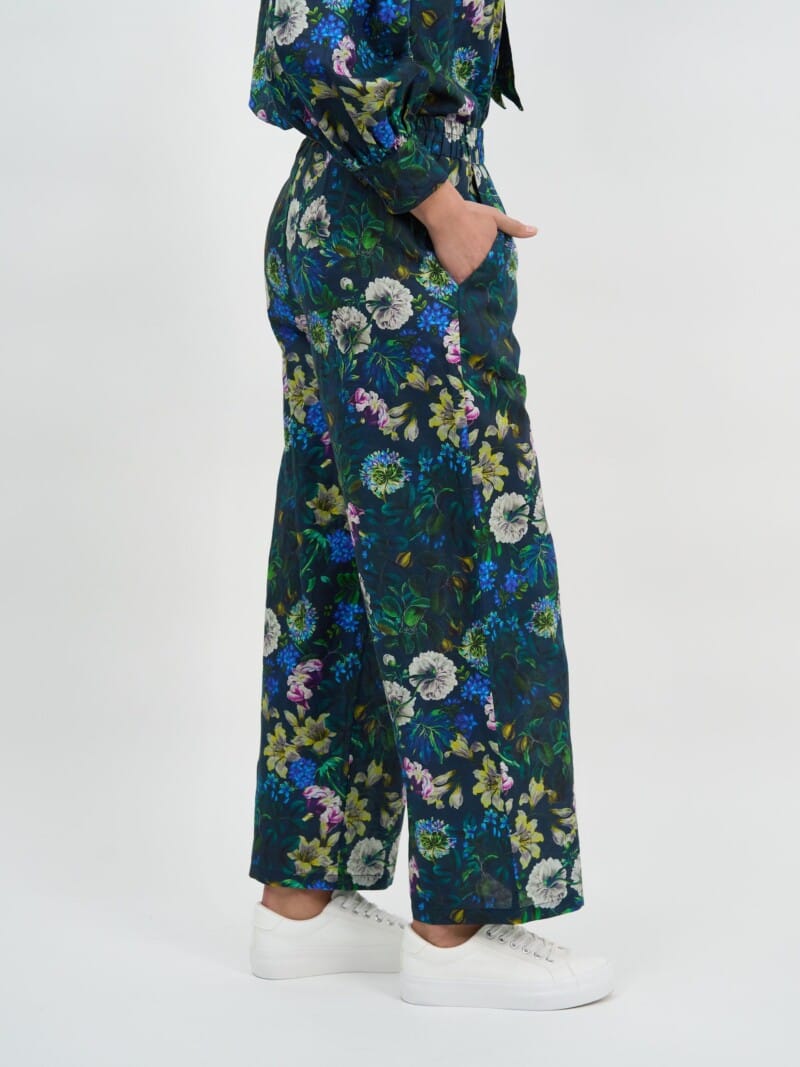 Linen Relaxed Pant Navy Liberty Rose