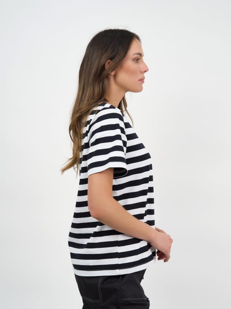 Cotton Jersey Stripe Tee Stripe Liberty Rose