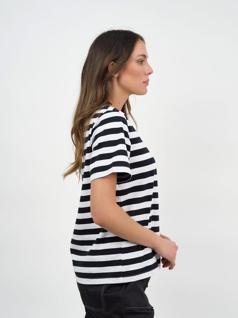 Cotton Jersey Stripe Tee Stripe Liberty Rose