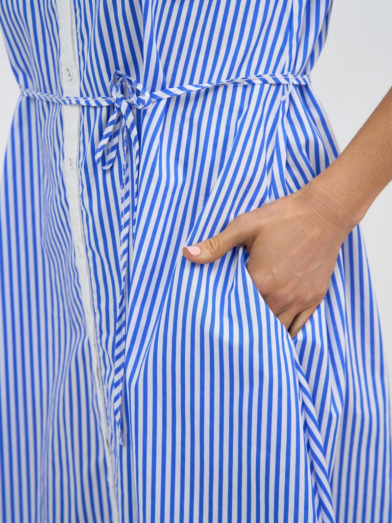 Cotton Relaxed Shirt Dress Blue Liberty Rose