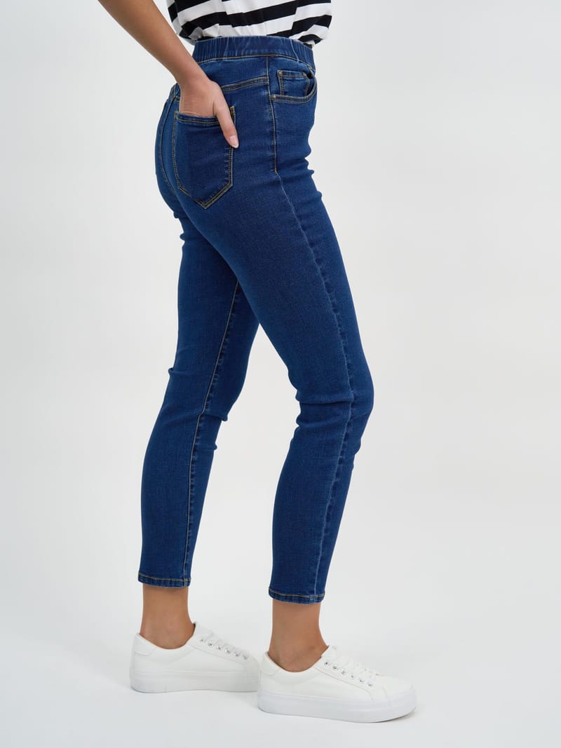 Chicago Stretch Pull On Jeans Dark Denim Threadz
