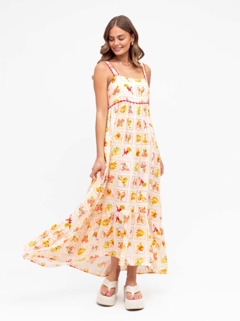 Ric Rac Sleeveless Dress Red Label of Love