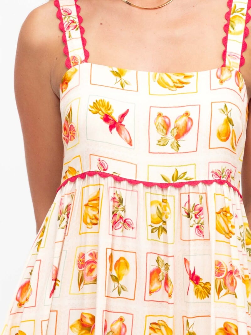 Ric Rac Sleeveless Dress Red Label of Love