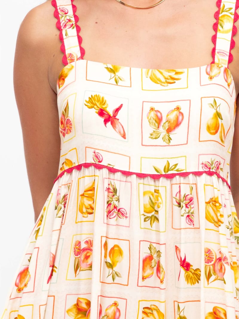 Ric Rac Sleeveless Dress Red Label of Love