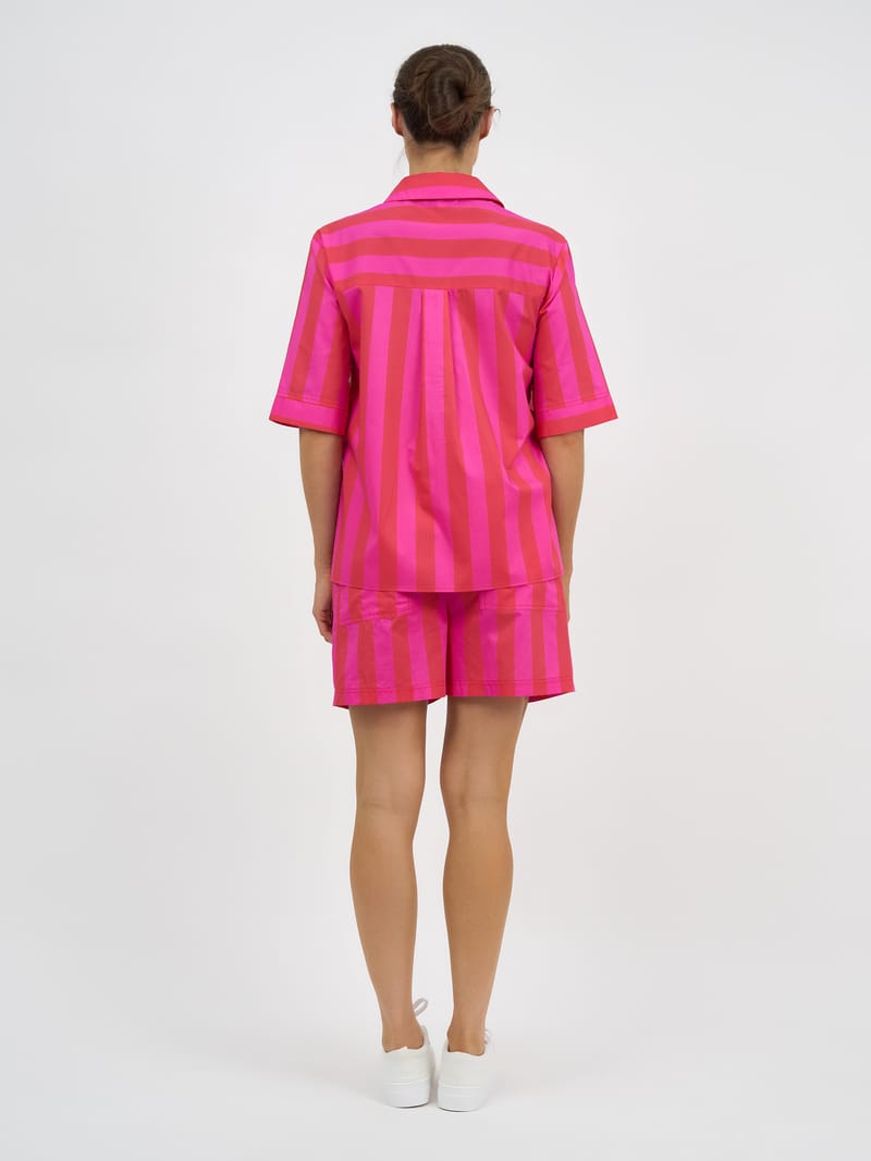 Relaxed Cotton Shirt Pink Liberty Rose