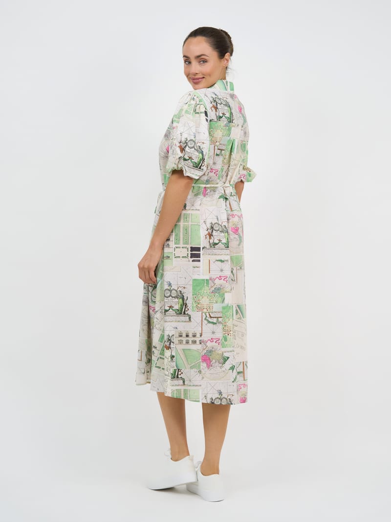 Relaxed Cotton Shirt Dress Natural Liberty Rose
