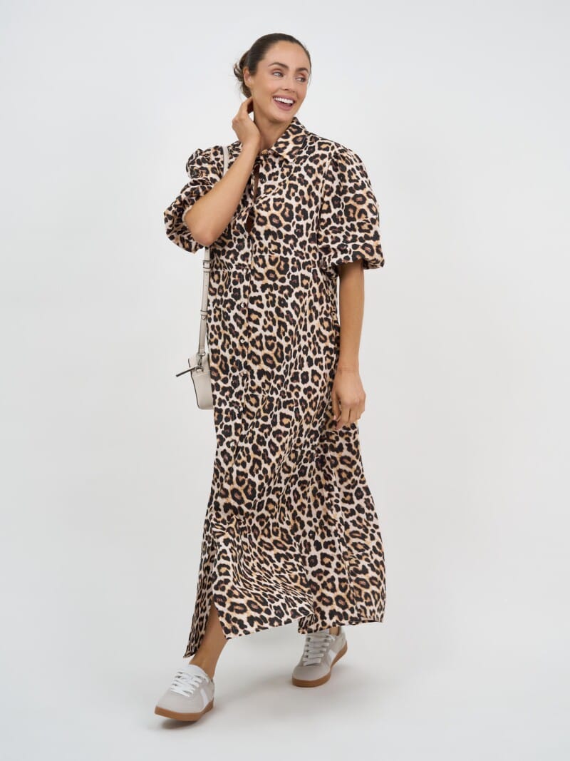 Maxi Cotton Shirt Dress Natural Liberty Rose