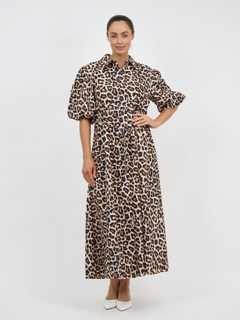 Maxi Cotton Shirt Dress Natural Liberty Rose