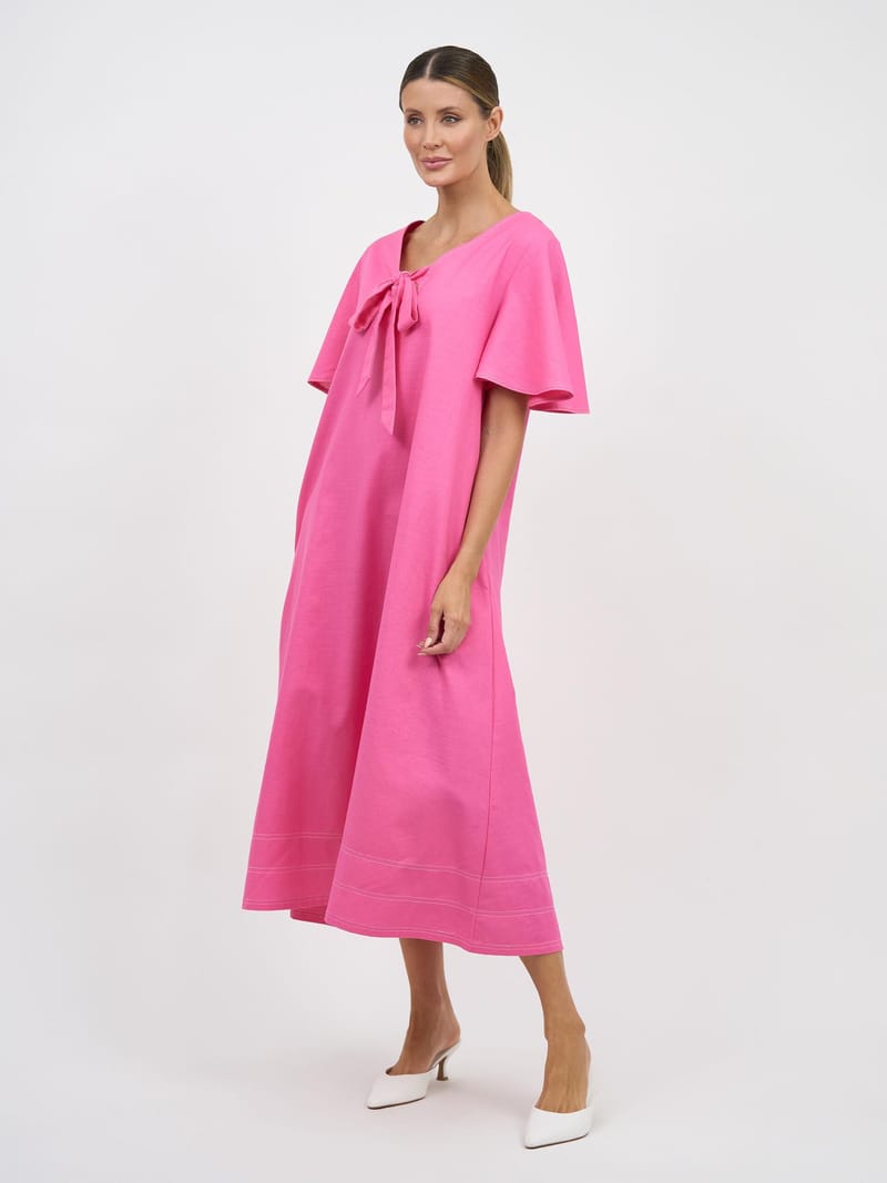 Liana Flute Sleeve Dress Pink Liberty Rose