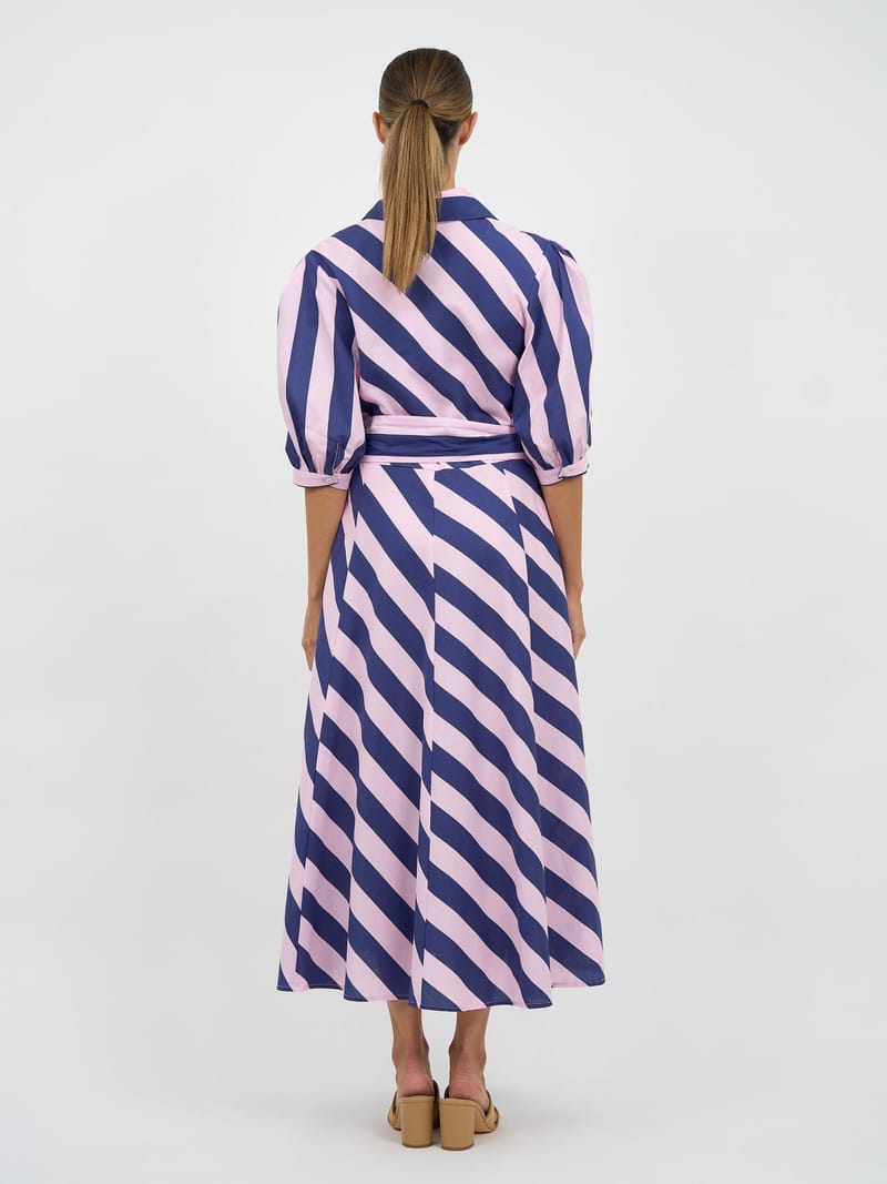 Bianca Belted Dress Ink Leoni