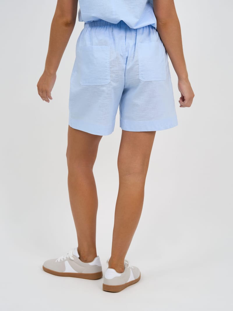 Mati Linen Pocket Short Blue Liberty Rose