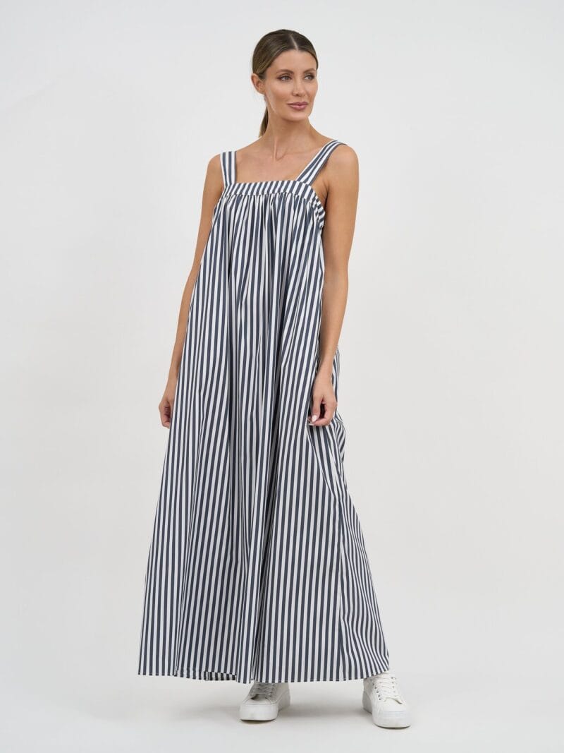 Bow Back Detail Sundress Slate Liberty Rose