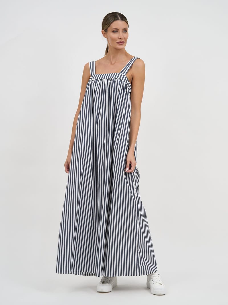 Bow Back Detail Sundress Slate Liberty Rose