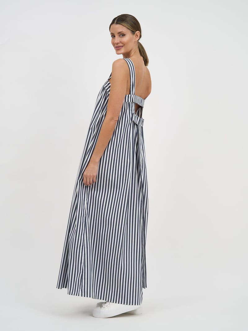 Bow Back Detail Sundress Slate Liberty Rose