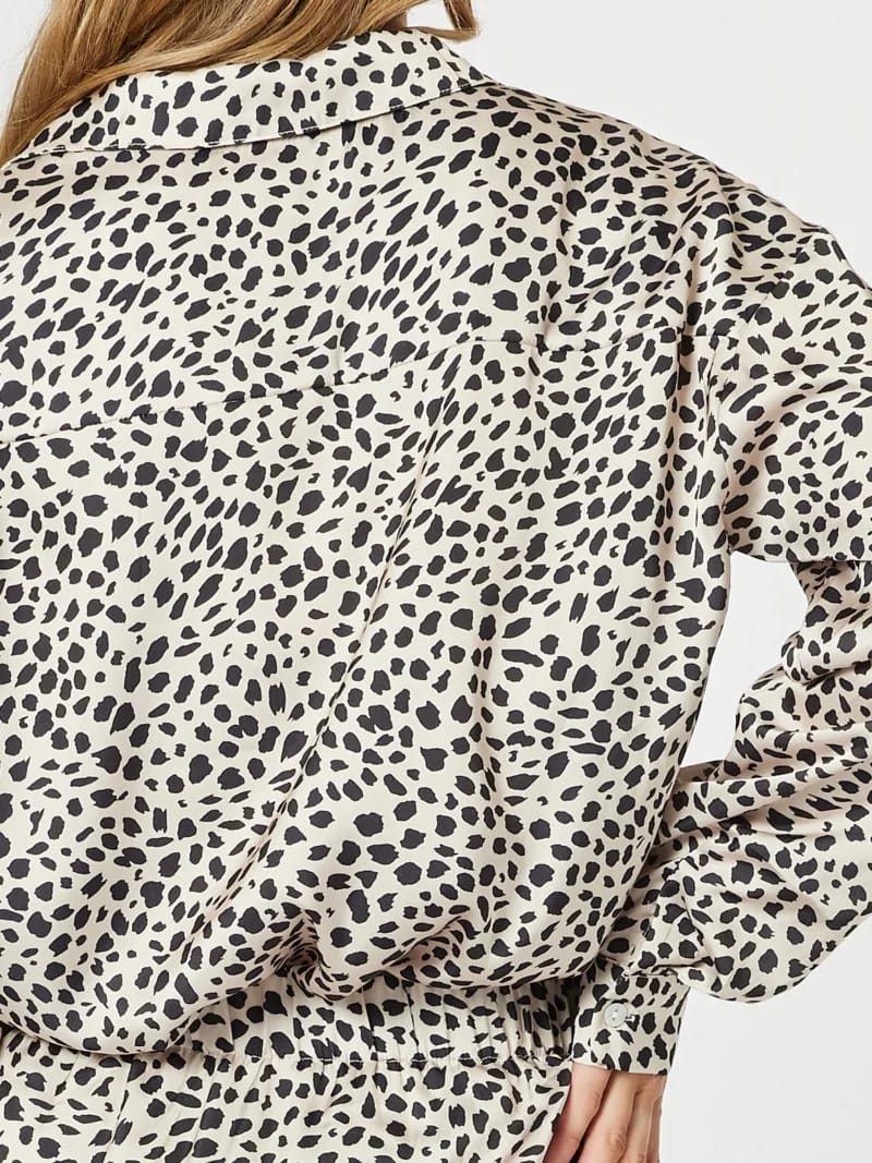 Pebble Spot Print Shirt Stone Threadz