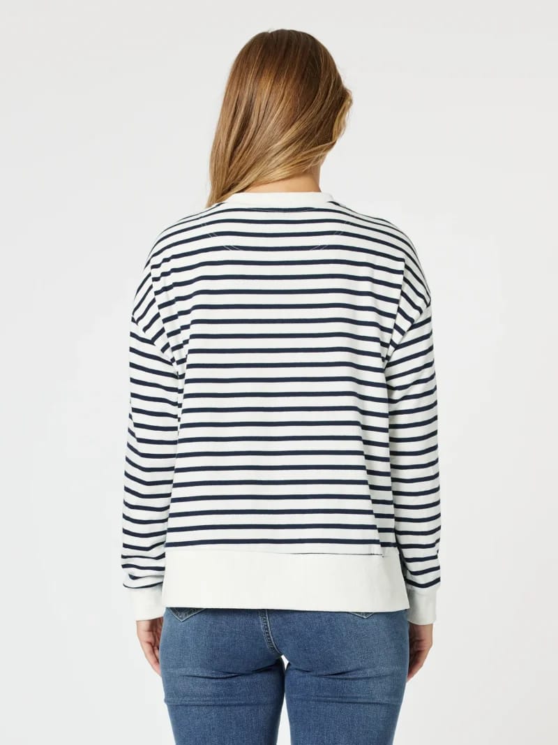Paris Long Sleeve Sweater Stripe Threadz