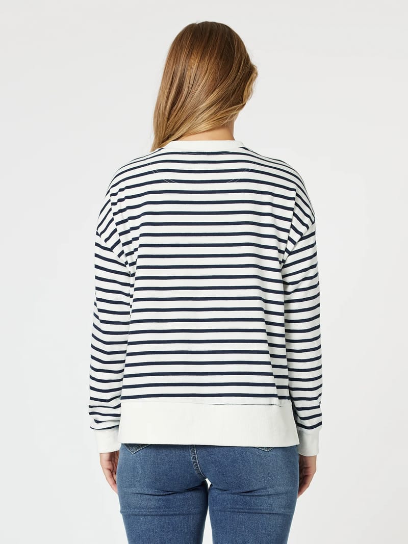 Paris Long Sleeve Sweater Stripe Threadz