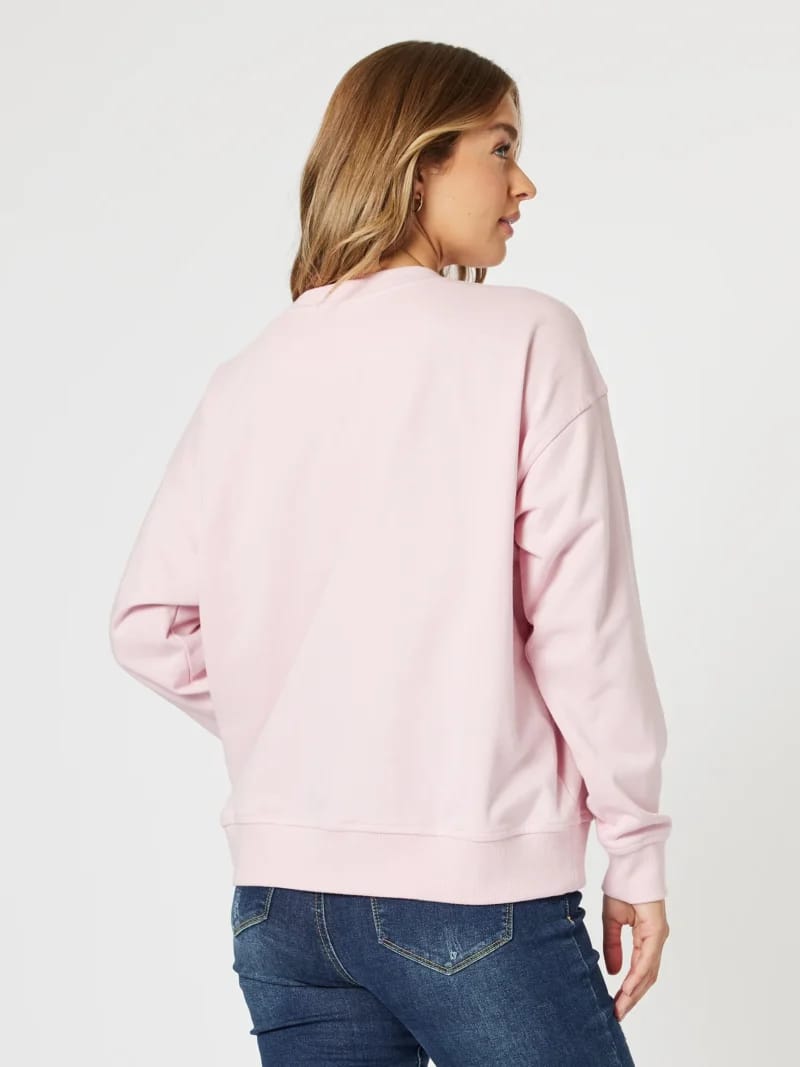 Paris Long Sleeve Sweater Pink Threadz