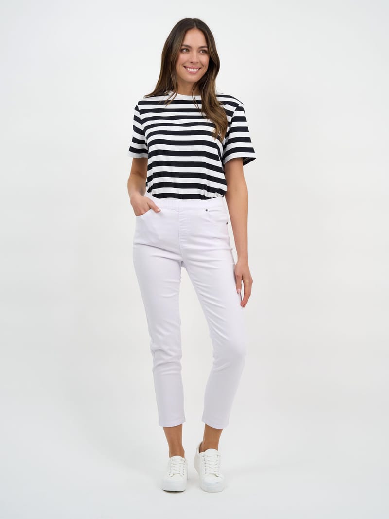 Chicago Stretch Pull On Jeans White Threadz