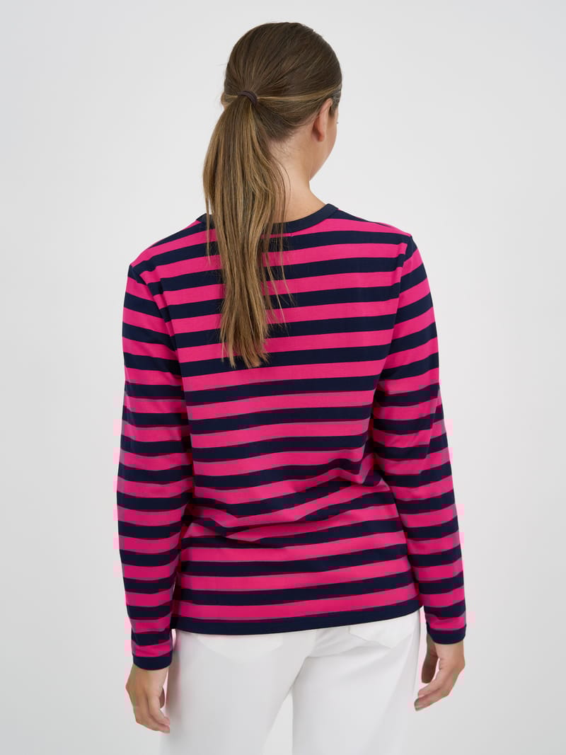 Cotton Jersey Long Sleeve Tee Pink Liberty Rose