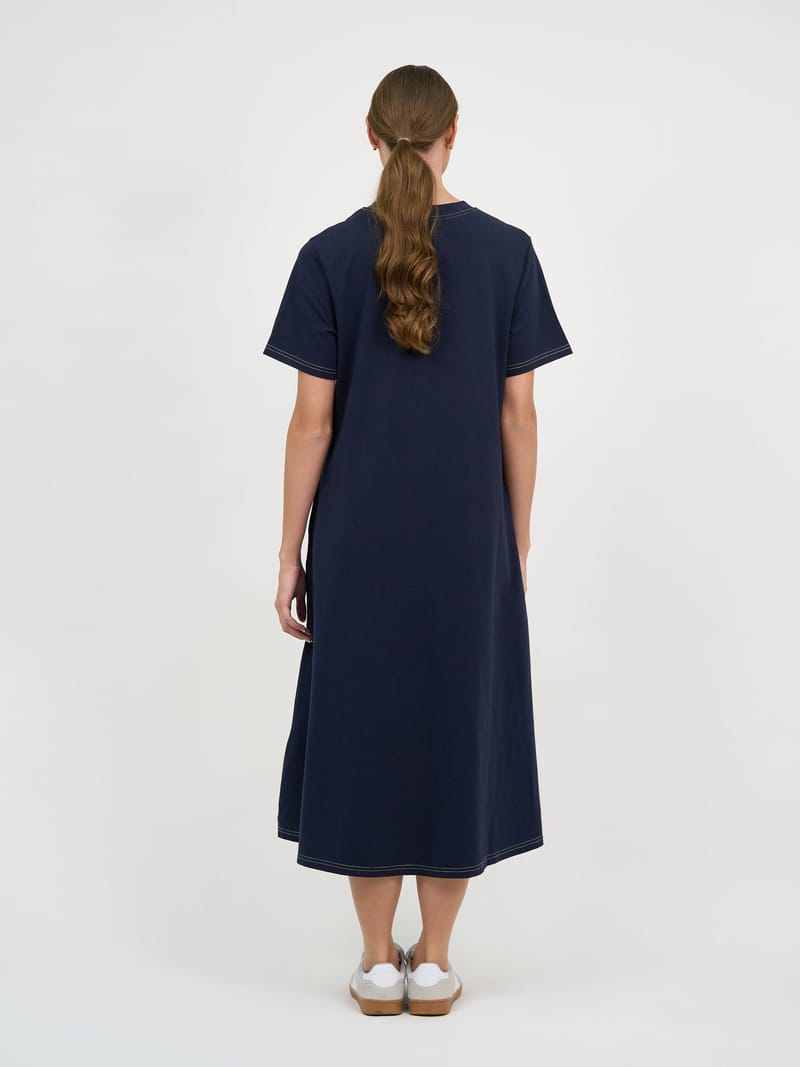 Cotton Jersey Dress Ink Liberty Rose
