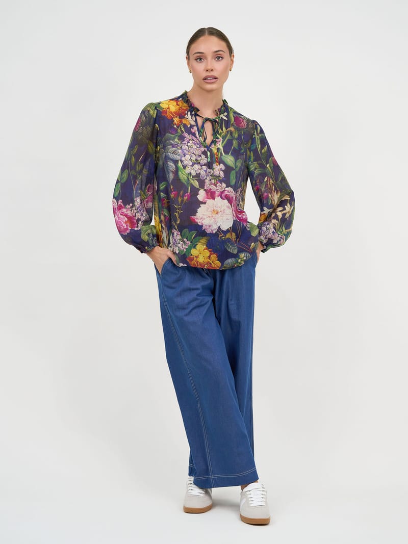 Drawstring Waist Denim Light Denim Liberty Rose