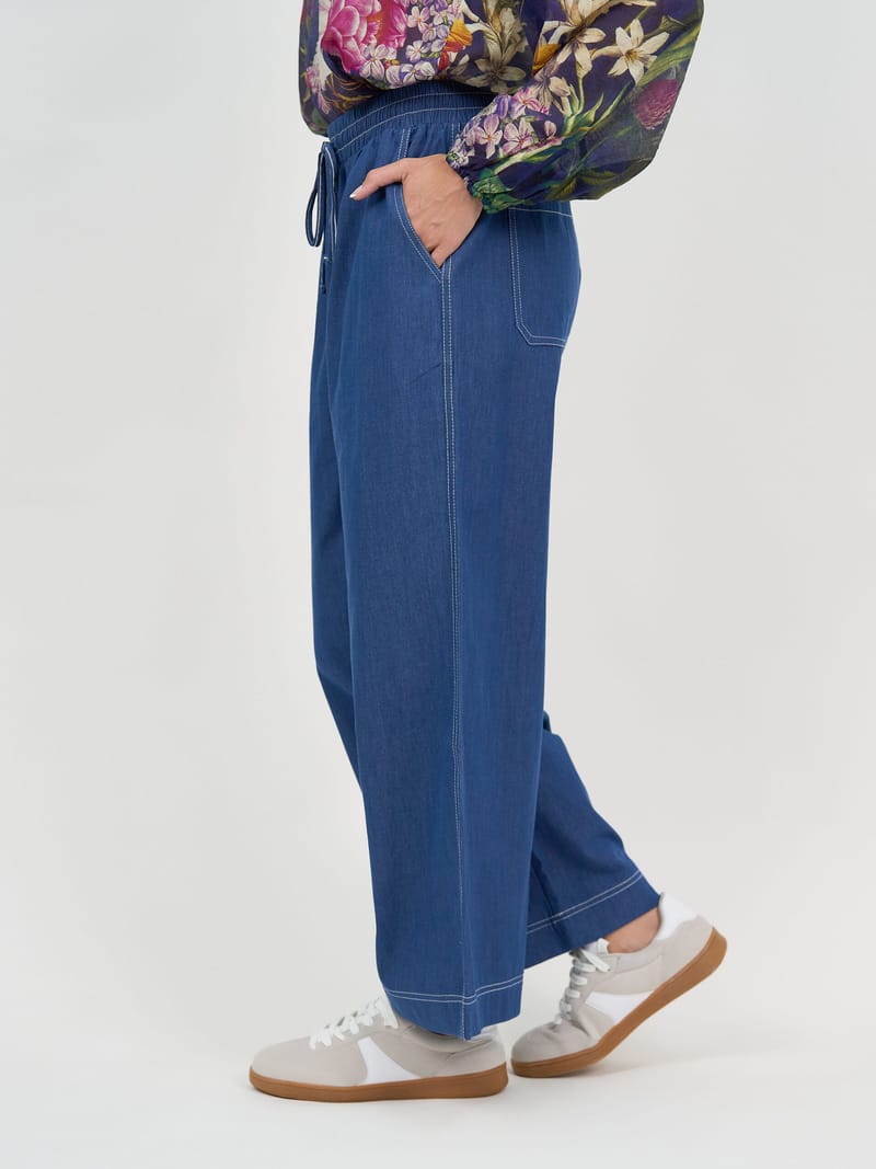 Drawstring Waist Denim Light Denim Liberty Rose