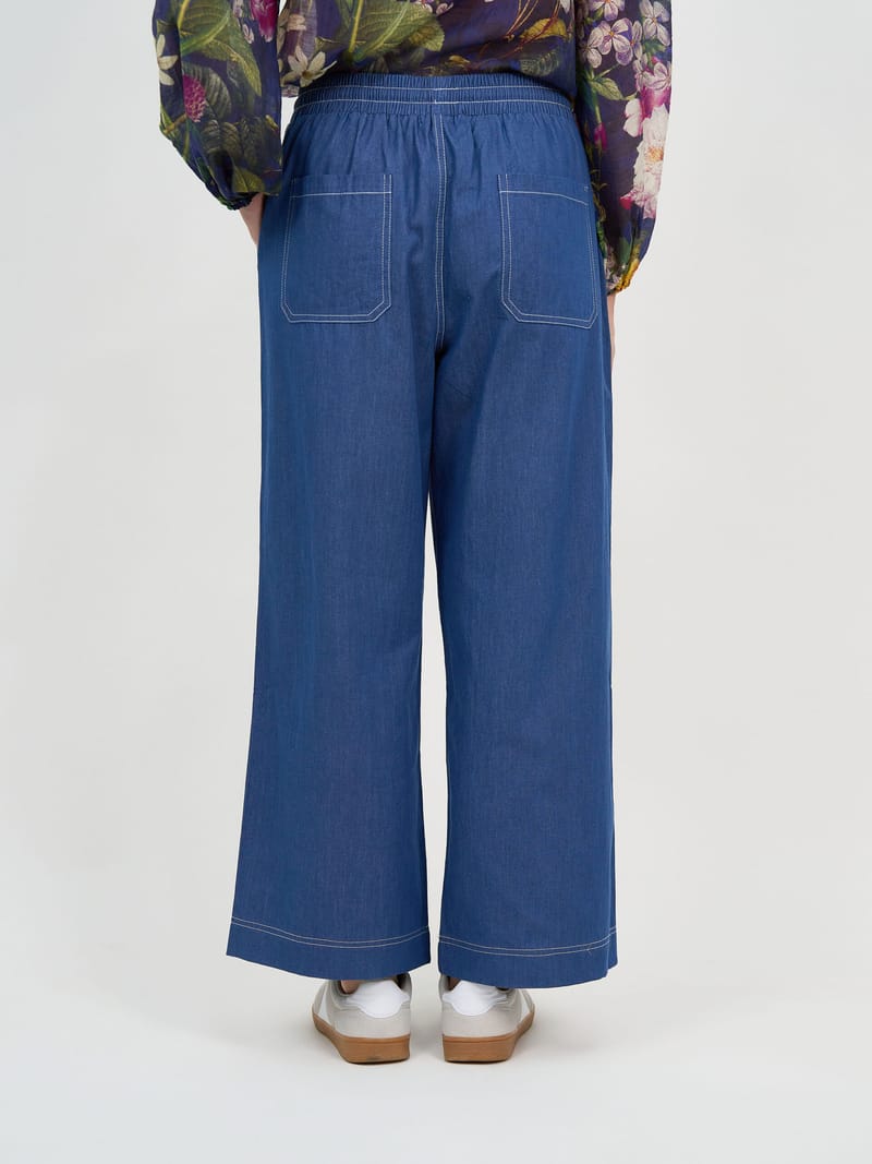 Drawstring Waist Denim Light Denim Liberty Rose