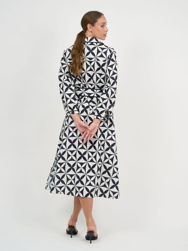Trim Detail Linen Dress Black Liberty Rose