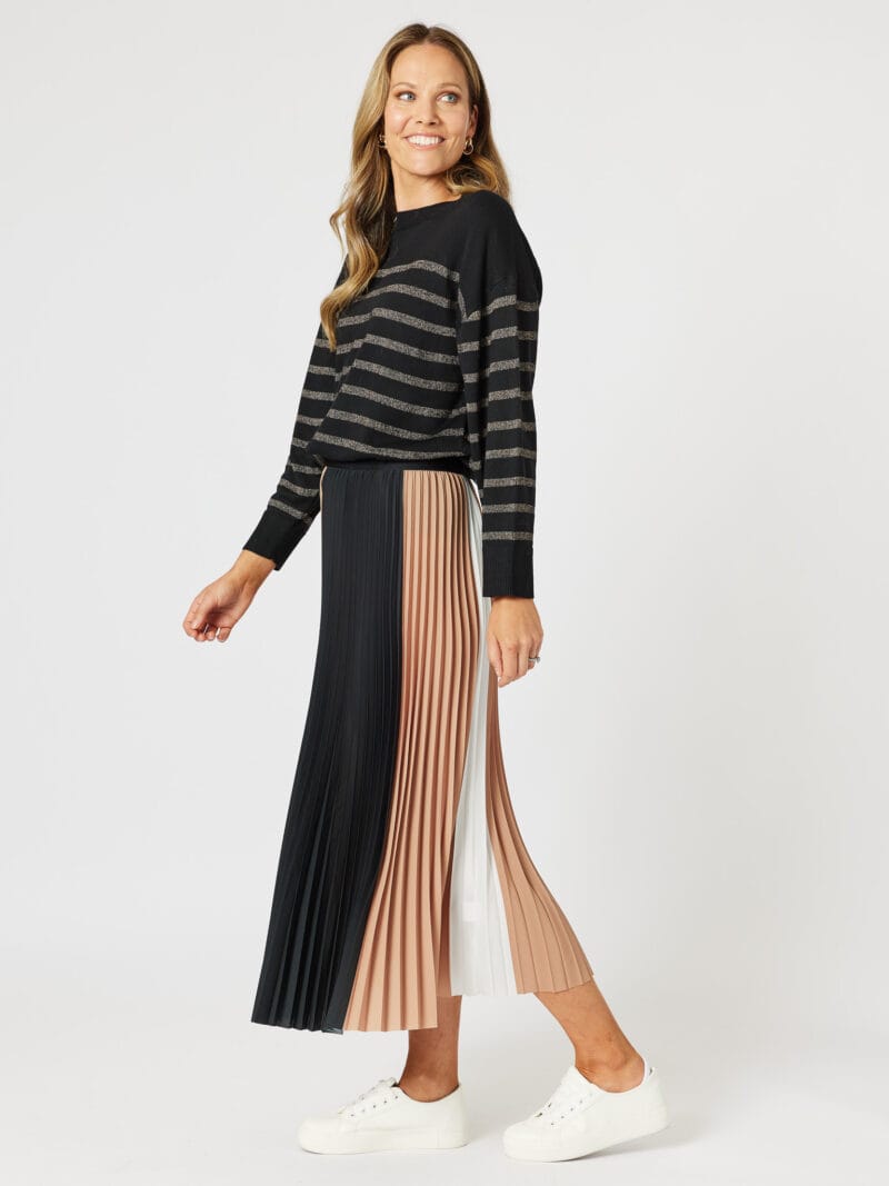 Symphony Pleat Skirt Black Hammock & Vine