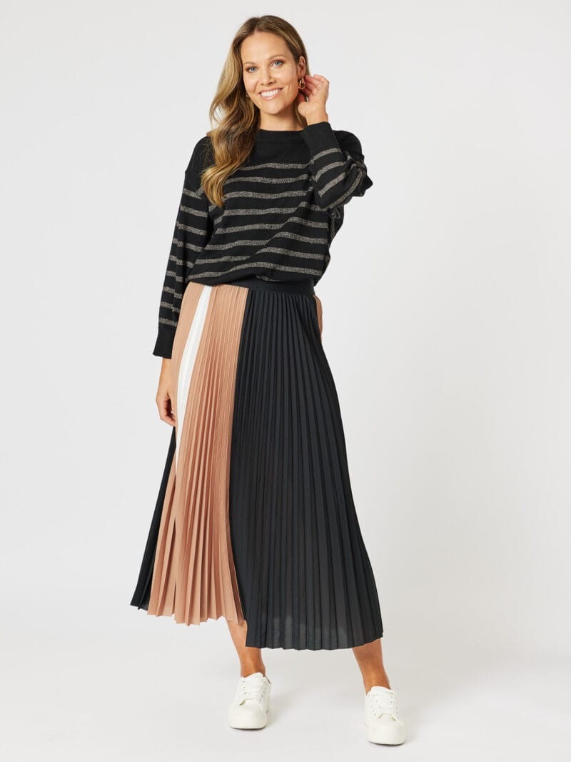 Symphony Pleat Skirt Black Hammock & Vine