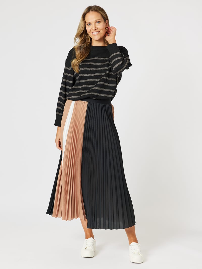 Symphony Pleat Skirt Black Hammock & Vine