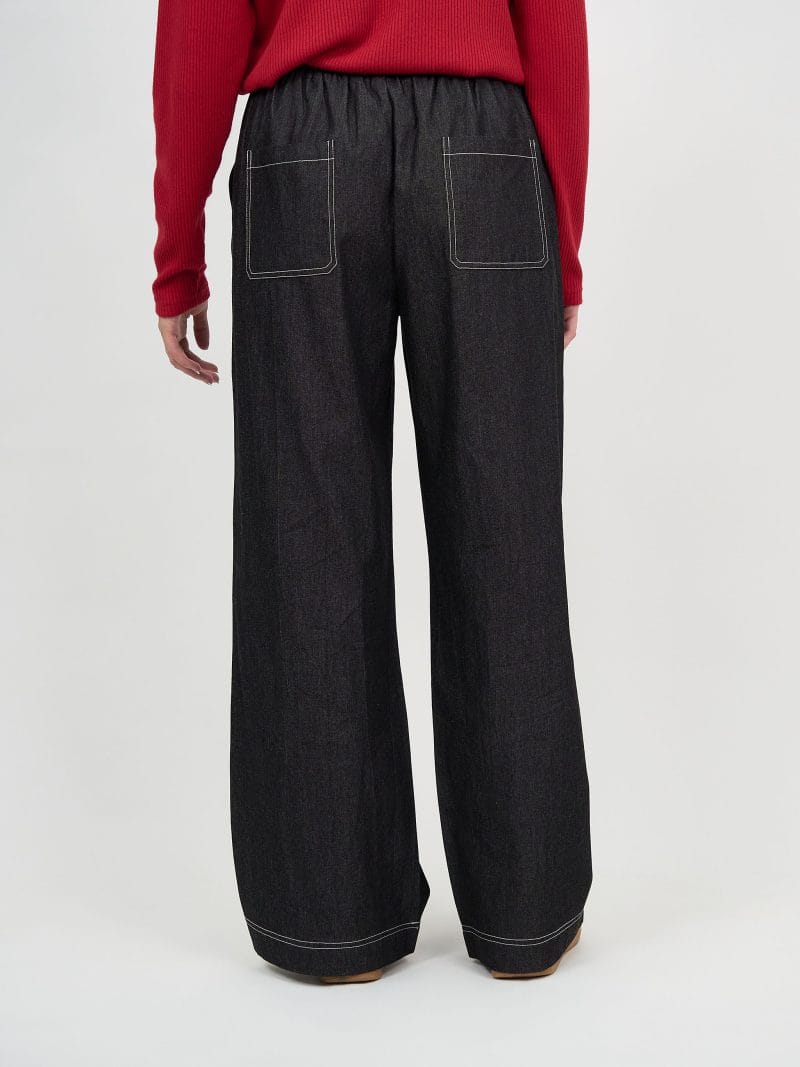 Light Weight Drawstring Denim Black Liberty Rose